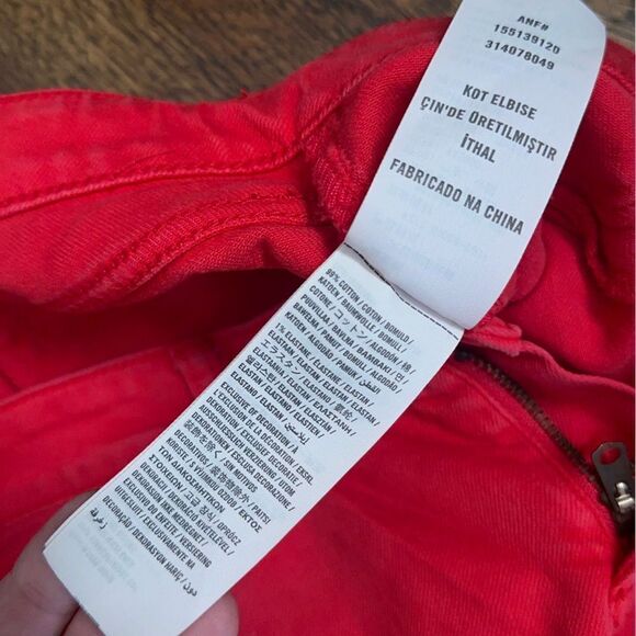Abercrombie & Fitch Low Rise Skinny Jeans Red Women's Size 25 - Picture 7 of 9